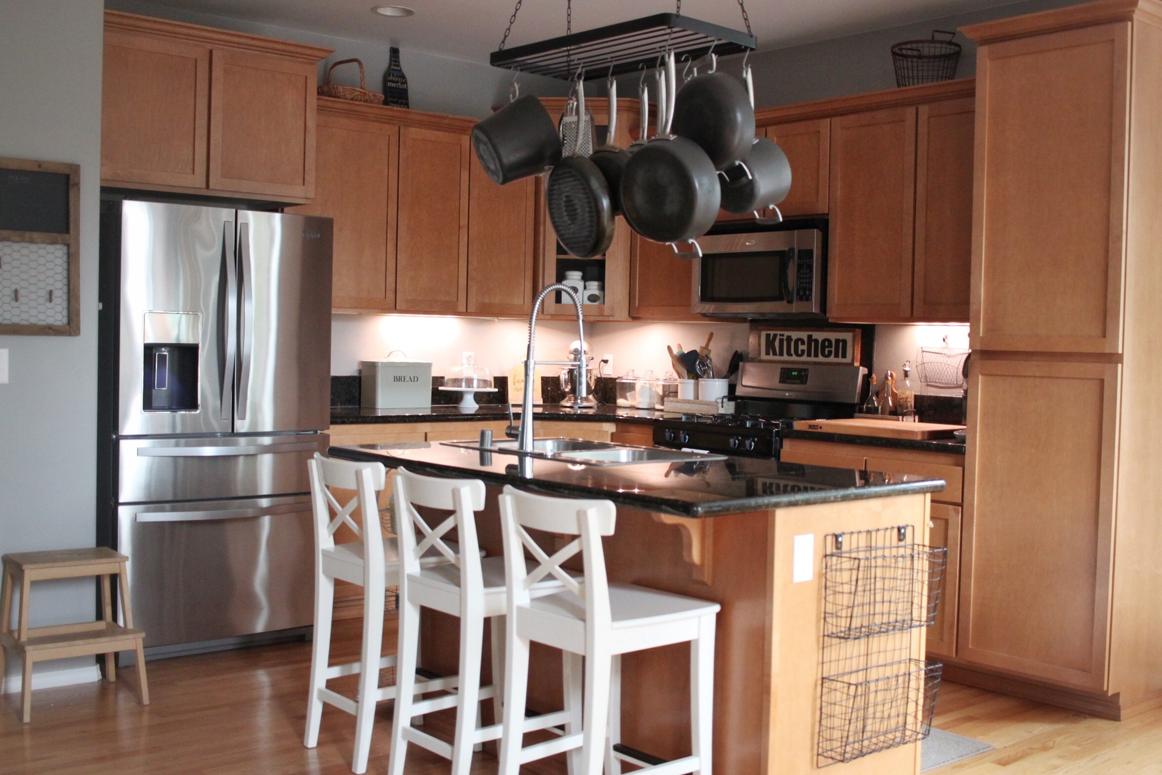 DIY White Farmhouse Kitchen Renovation - Rain and Pine