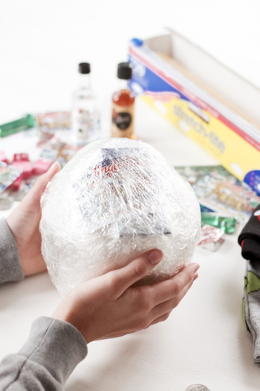 The Plastic Wrap Ball Game The Best Holiday Party Game EVER! Rain